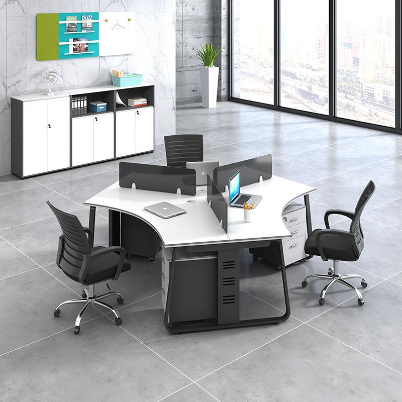办公家Z-4125具简职员桌椅约组合办公桌3员人6人位工桌风屏卡位电