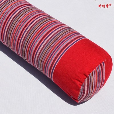 老粗布大号圆柱枕头套枕芯套颈椎枕外枕套 荞麦壳腰枕颈椎修复枕