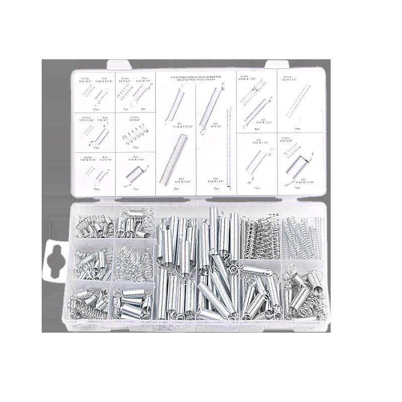 200PCS弹簧/拉簧/压簧/套装/200根透明pp塑料盒装20种规格一盒
