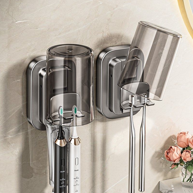 吸盘牙刷置物架壁挂式免打孔卫生间轻奢牙刷架高端牙杯牙膏架子,家庭/个人清洁工具,脸盆架,淘宝优惠券,粉丝福利购,淘宝优惠卷