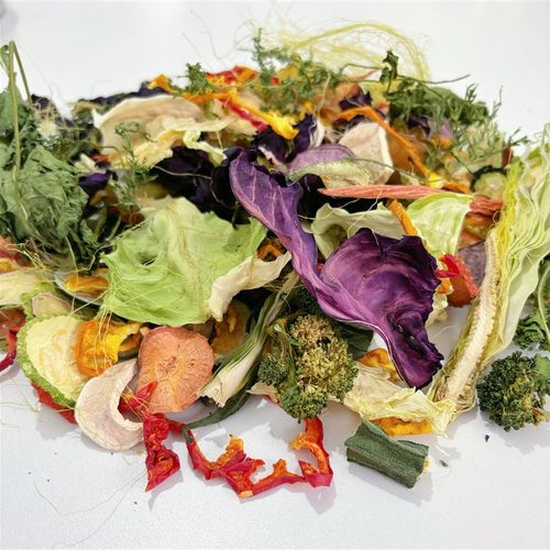 仓鼠金丝熊十八种蔬菜沙拉干营养拌粮绿色健康大片原切烘干