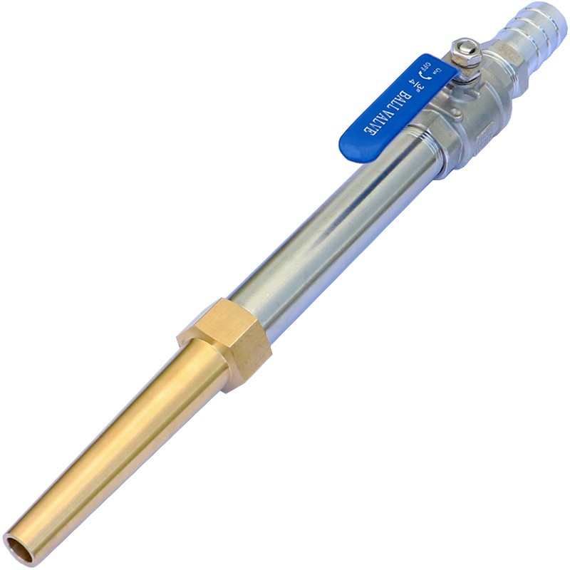 洪润加长杆软管接头直射水柱洗车黄铜喷头猪圈养殖场高压冲洗水枪