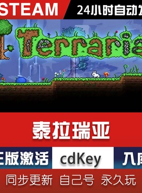 Steam正版【泰拉瑞亚Terraria】国区CDKEY激活入库CDK激活码