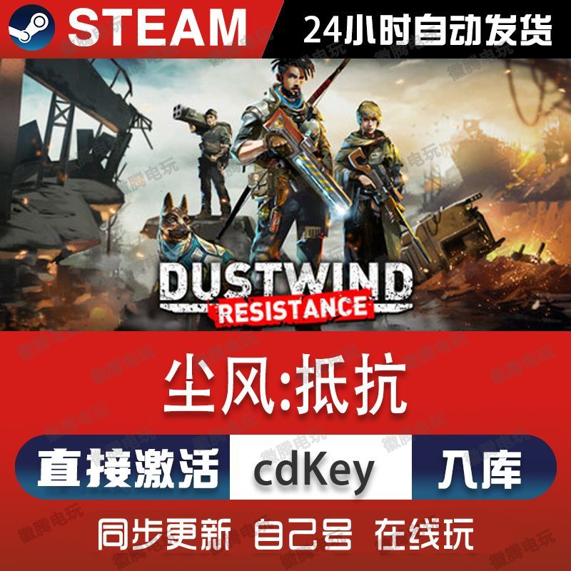 尘风:抵抗steam游戏cdkey激活码单机电脑游戏全球区兑换码入库pc