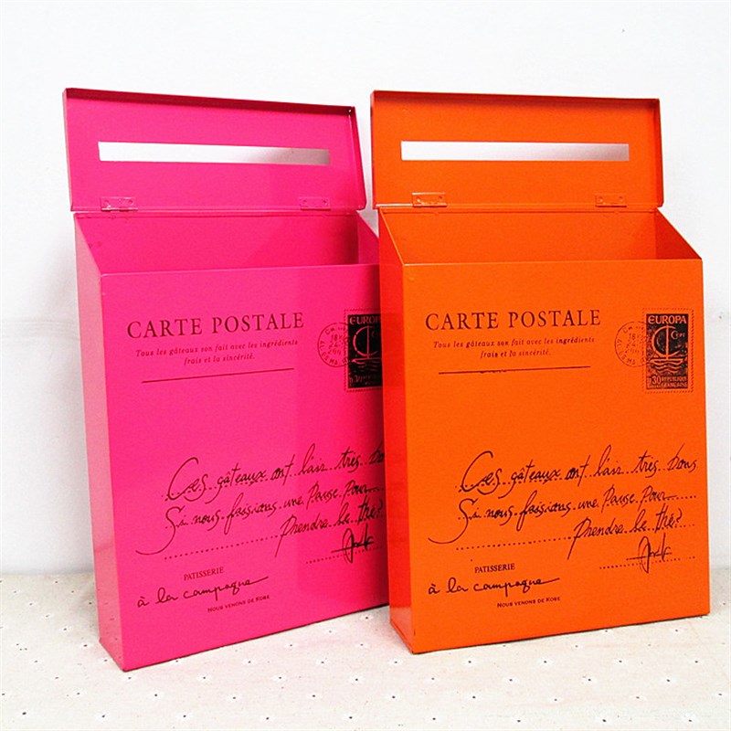 小号带锁信箱邮箱创意铁皮箱邮筒信报箱铁艺箱学校班级意见箱挂墙