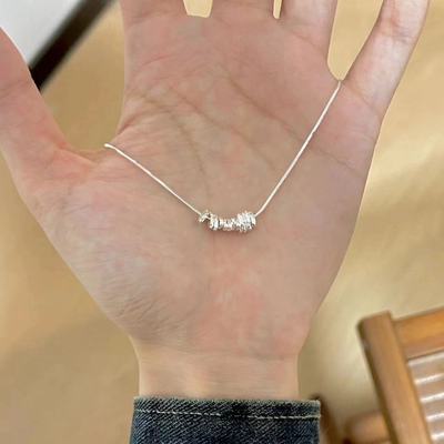 缇诗妮碎银子项链锁骨链s925银链