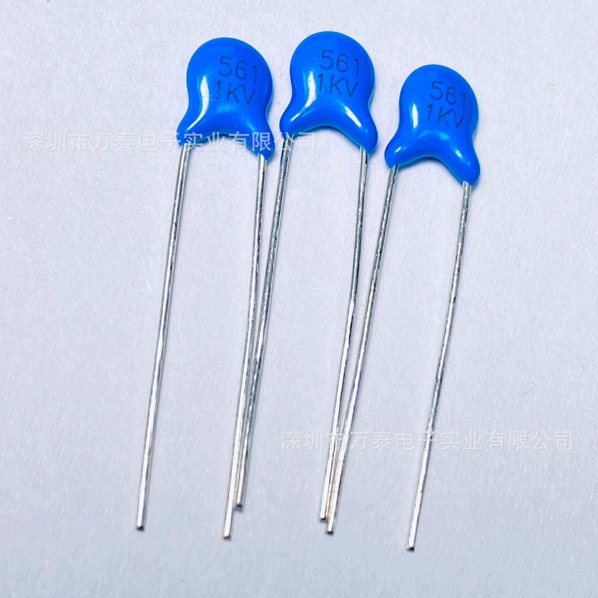 VTK高压瓷片电容CT81 1KV561K 560P Y5V P=5.0mm 陶瓷瓷介F5.6mm