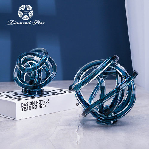 创意抽象麻绳艺术摆件家居饰品样板房客厅桌面玄关装饰工艺品批发