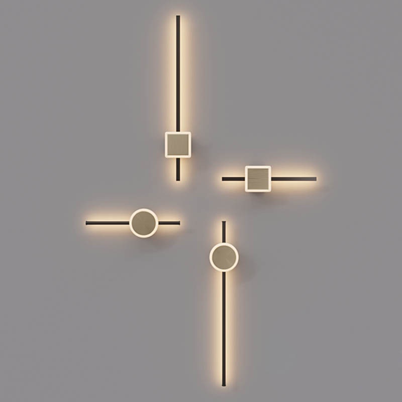 北欧既简约时尚卧室客厅电视墙展厅组合线性极简过道走廊楼梯间灯