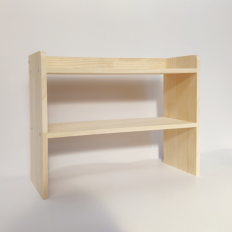 简易实木置物架学生收纳架储物柜办公室飘窗大书柜厨房桌面小书架