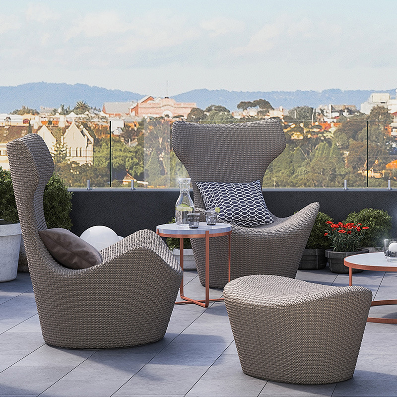 户外沙发庭院休闲藤椅组合阳台露天花园别墅藤沙发室外桌椅家具