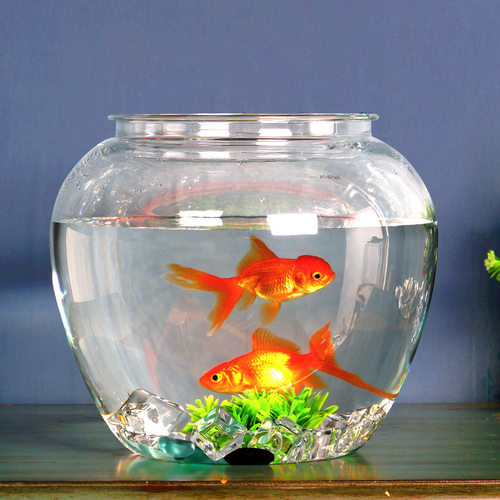 高清透明鱼缸PC塑料家用桌面客厅金鱼缸小型仿玻璃乌龟缸生态缸