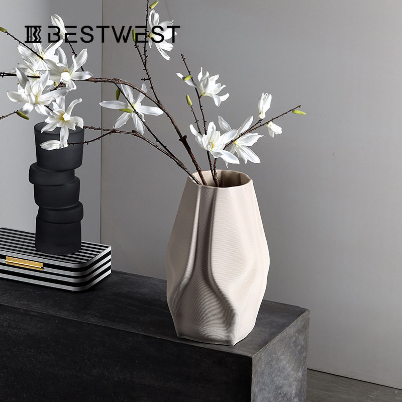 博西家居 陶瓷花瓶创意家居客厅餐桌面干花插花瓶摆设软装饰摆件,电子元器件市场,电线扎带/束线带,淘宝优惠券,粉丝福利购,淘宝优惠卷
