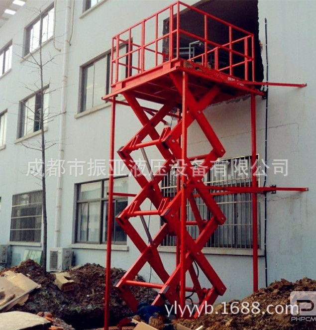 成都固定剪叉式升降平台轻型简易升降货梯全电动液压升降机