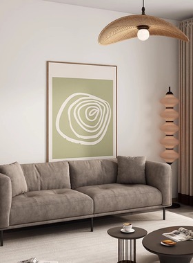 北欧简约奶油色直排免洗科技布艺CHEL沙发意式极简现代客厅小户型