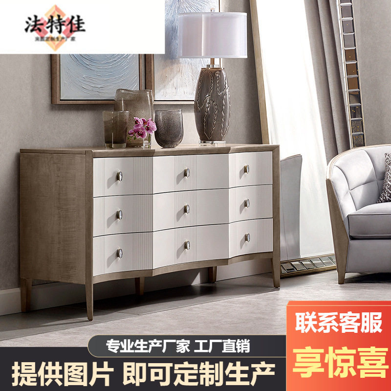 浪漫星城美式乡村梳妆台欧式卧室简约化妆台香木皮梳妆桌