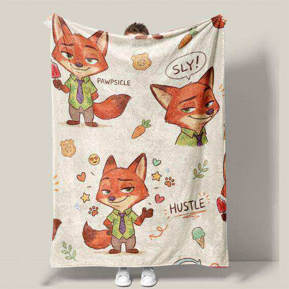 疯狂动物城四季盖毯空调被披肩办公室毛毯法兰绒沙发毯午休午睡