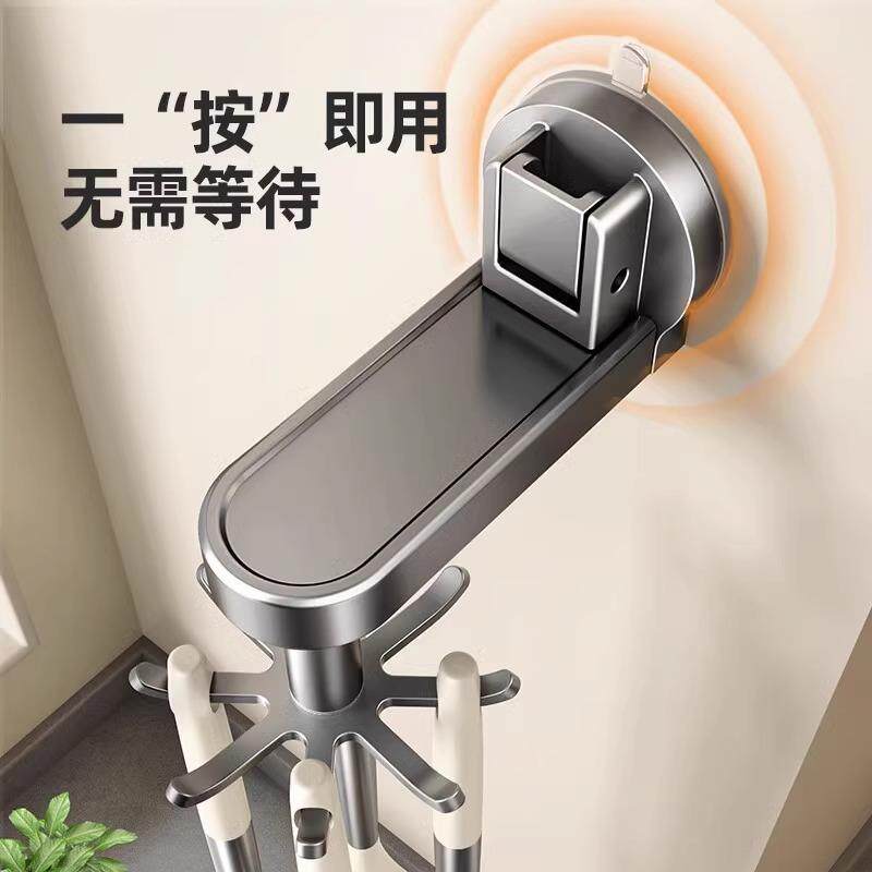 厨房旋转吸盘挂钩免打孔壁挂式锅具铲子勺子收纳架锅铲挂架置物架
