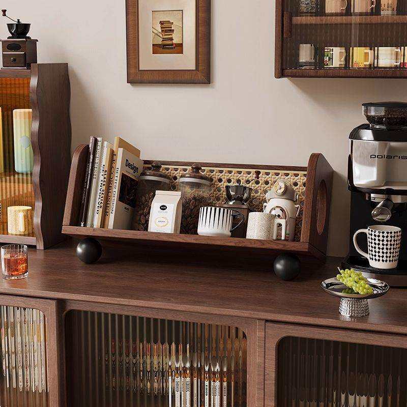 非叹实木桌上书架桌面小型置物架储物架办公室书立架子简易收纳