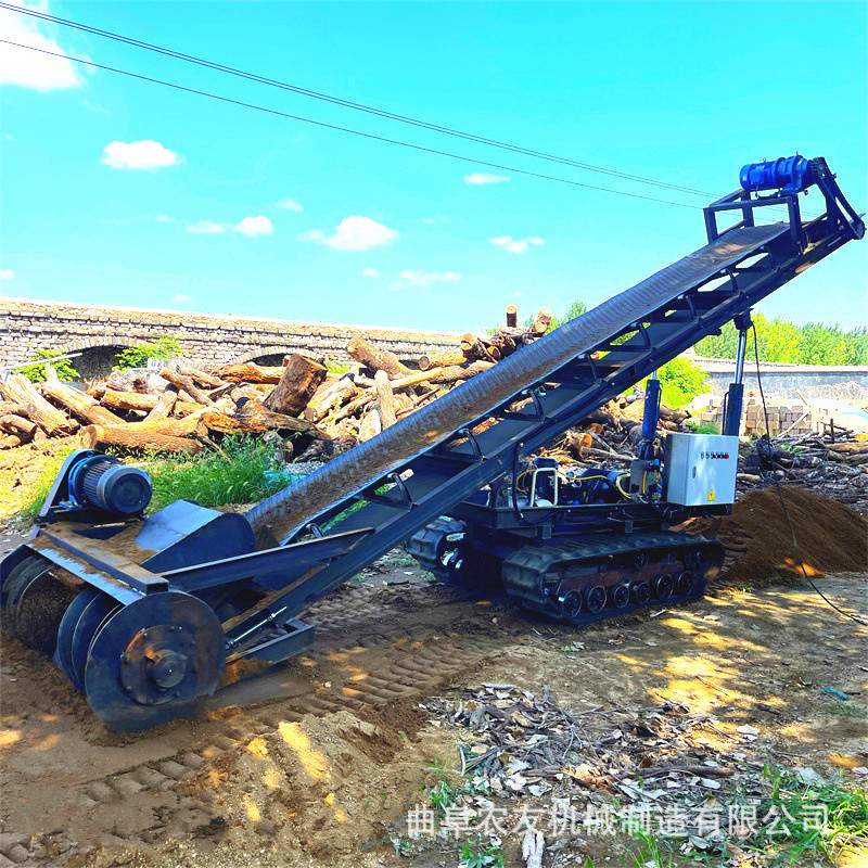 沙石装车自动扒料机 履带行走螺旋扒渣机 地面散粮沙堆料输送机