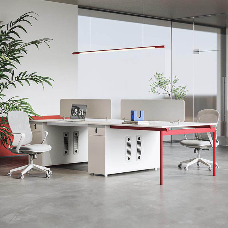 财务办公桌员工桌椅组合公司4人位6双人简约办公桌子办公室职员桌