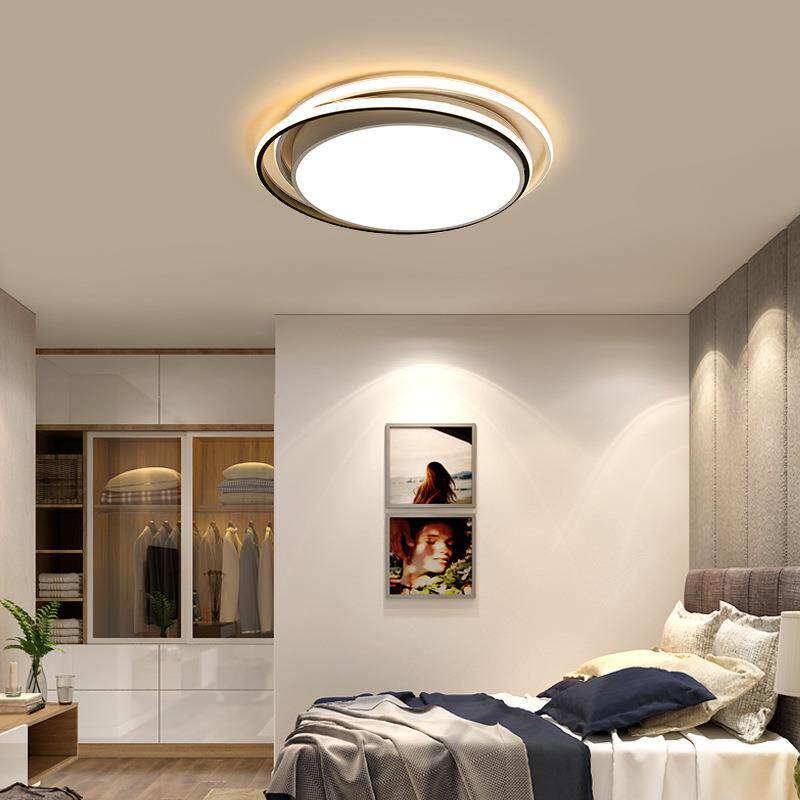 包邮北欧几何圆形客厅LED现代灯具卧室家用无极调光儿童房吸顶灯