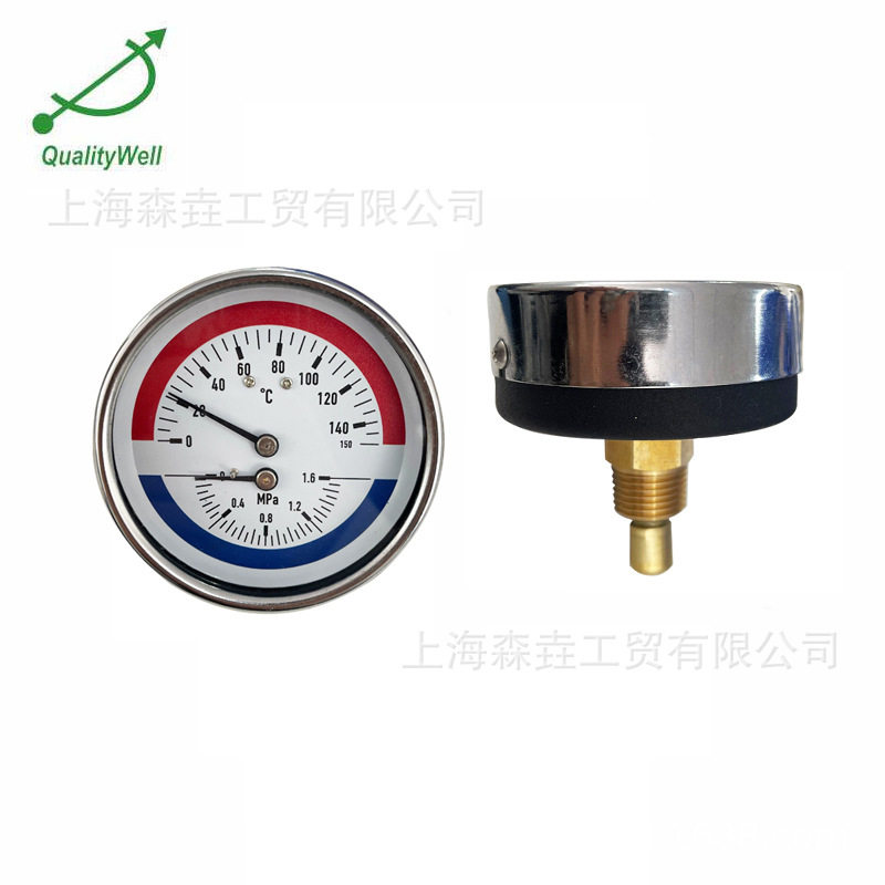 高档型读数稳定不跳字国产供暖系统水温表批发出口 1/2NPT阀门 WH