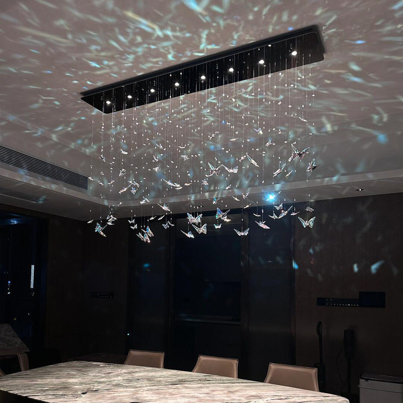 家用水晶餐厅灯高级感设计师款吊灯轻奢吧台饭厅餐桌灯具工厂直销