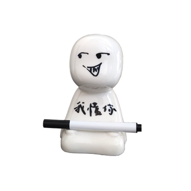 创意热销抖音网红陶瓷摆件胖柠檬茫茫大士心情记事桌办留言座便签