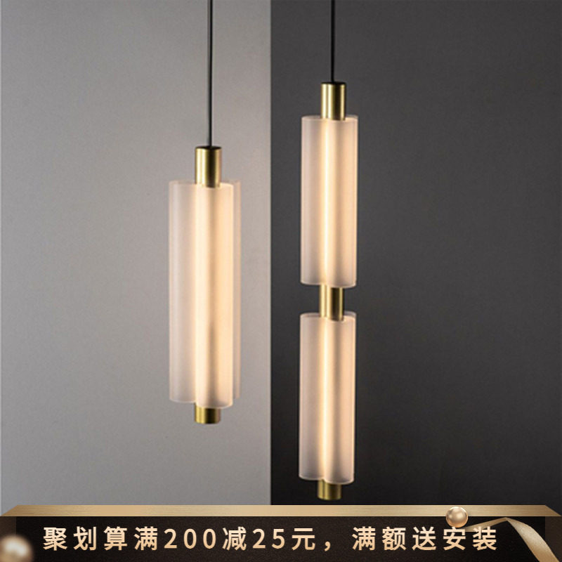 中山工厂展厅现代轻奢长条餐厅卧室床头楼梯样板间前台吧台售楼部