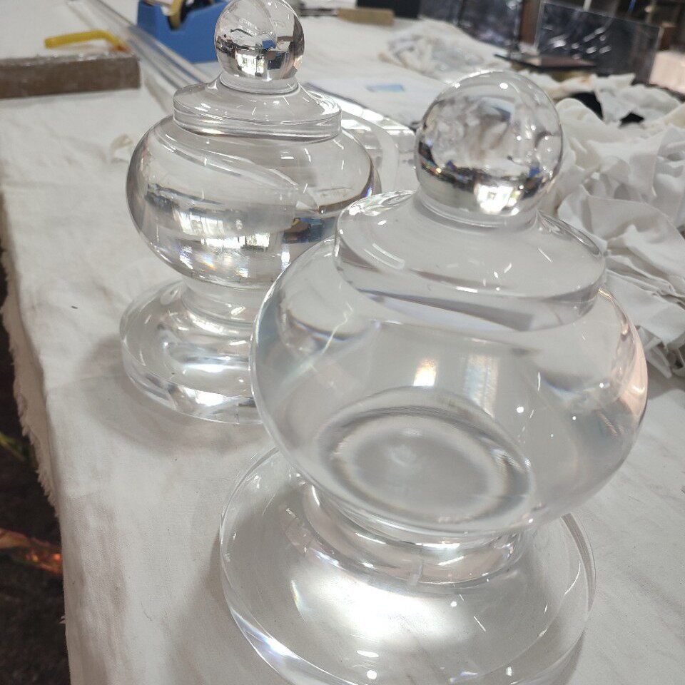 亚克力水晶晶莹剔透舍利塔 手工制作佛塔摆件装藏舍利子瓶子道具