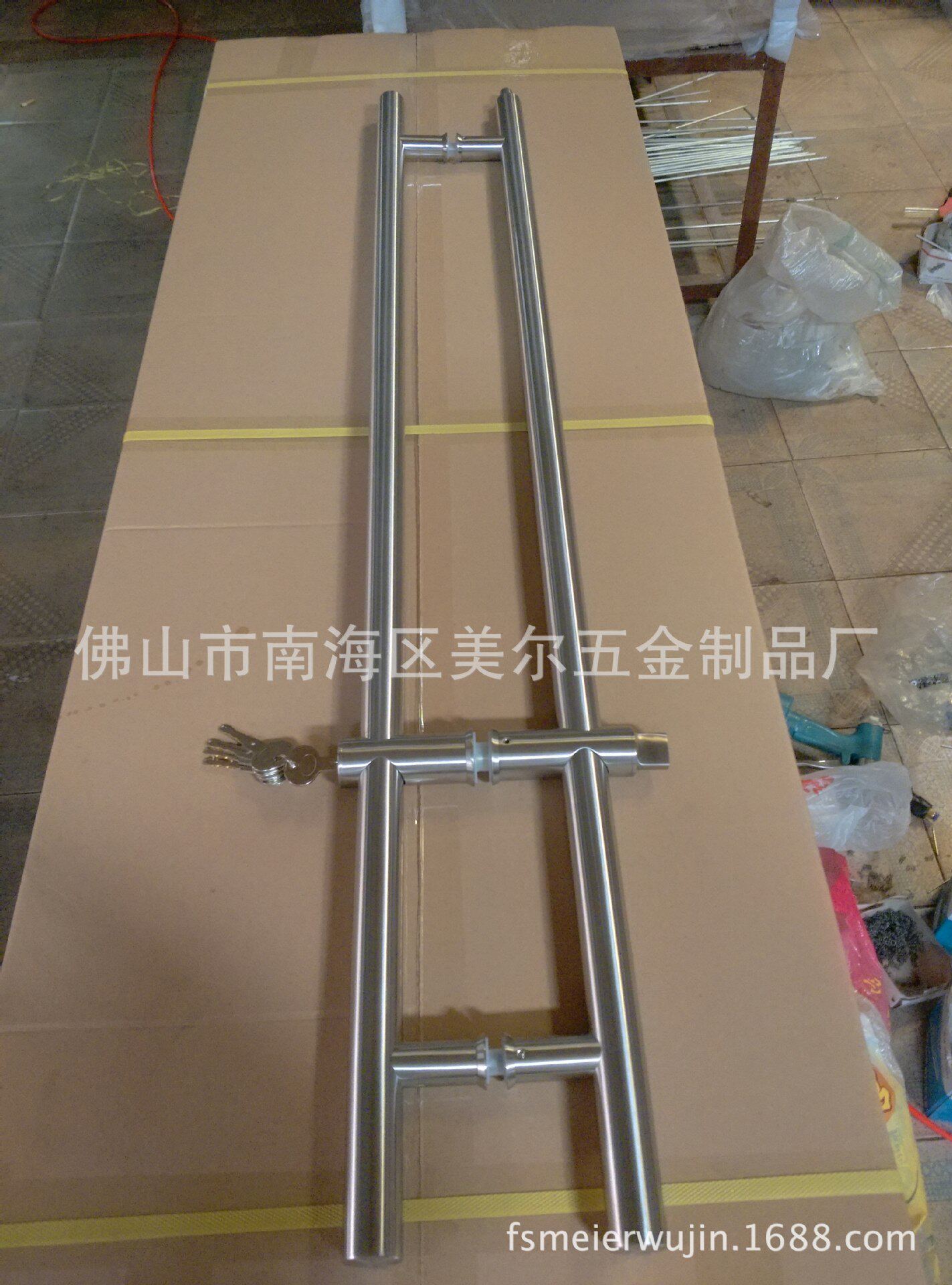 豪华款两米长拉手锁推拉门地弹门商铺酒店办公写字楼大门拉手