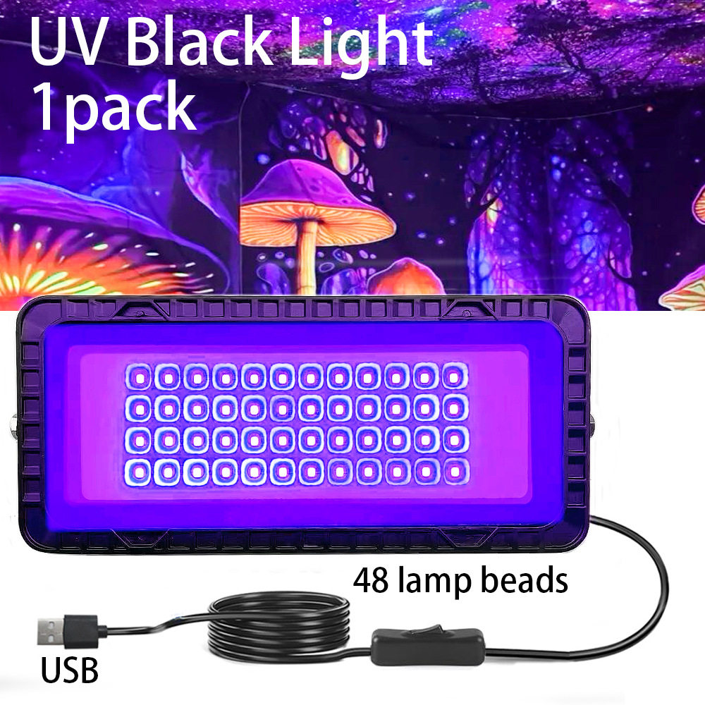 新品led氛围灯家用防水灯具紫外线紫光投光灯荧光舞台酒吧派对灯