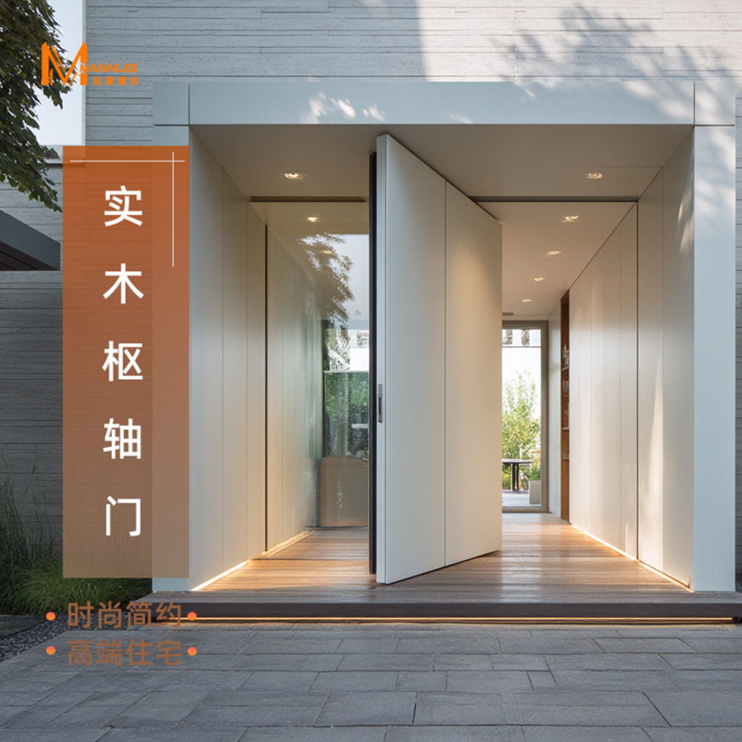 欧美入户大门现代简约别墅大门实木家用防盗子母公寓进户门偏轴门