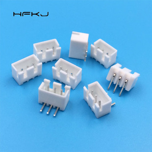 3P接线端子弯脚 2.54MM间距弯针针座XH 厂家直销XH 3AW白色连接器