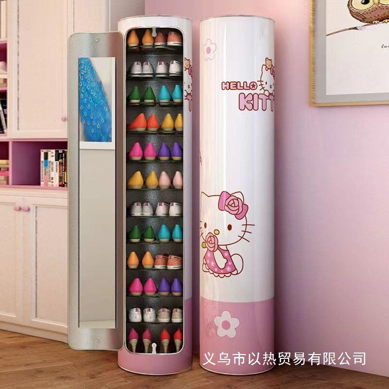 旋转圆形多层大容量鞋柜