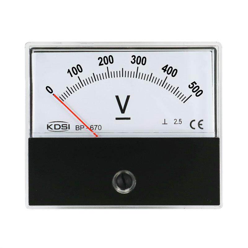 KDSI指针式机械电压测量电表BP-670DC500V直流电压表