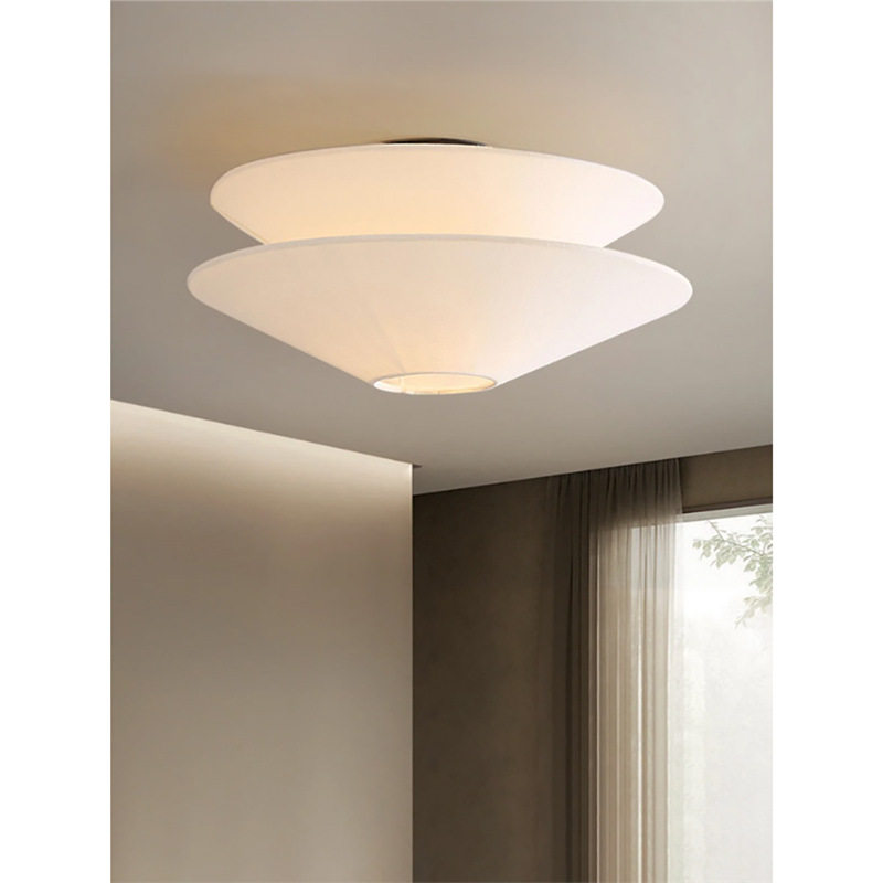 奶油风吸顶灯法式客厅卧室餐厅北欧简约民宿设计师创意装饰布艺灯