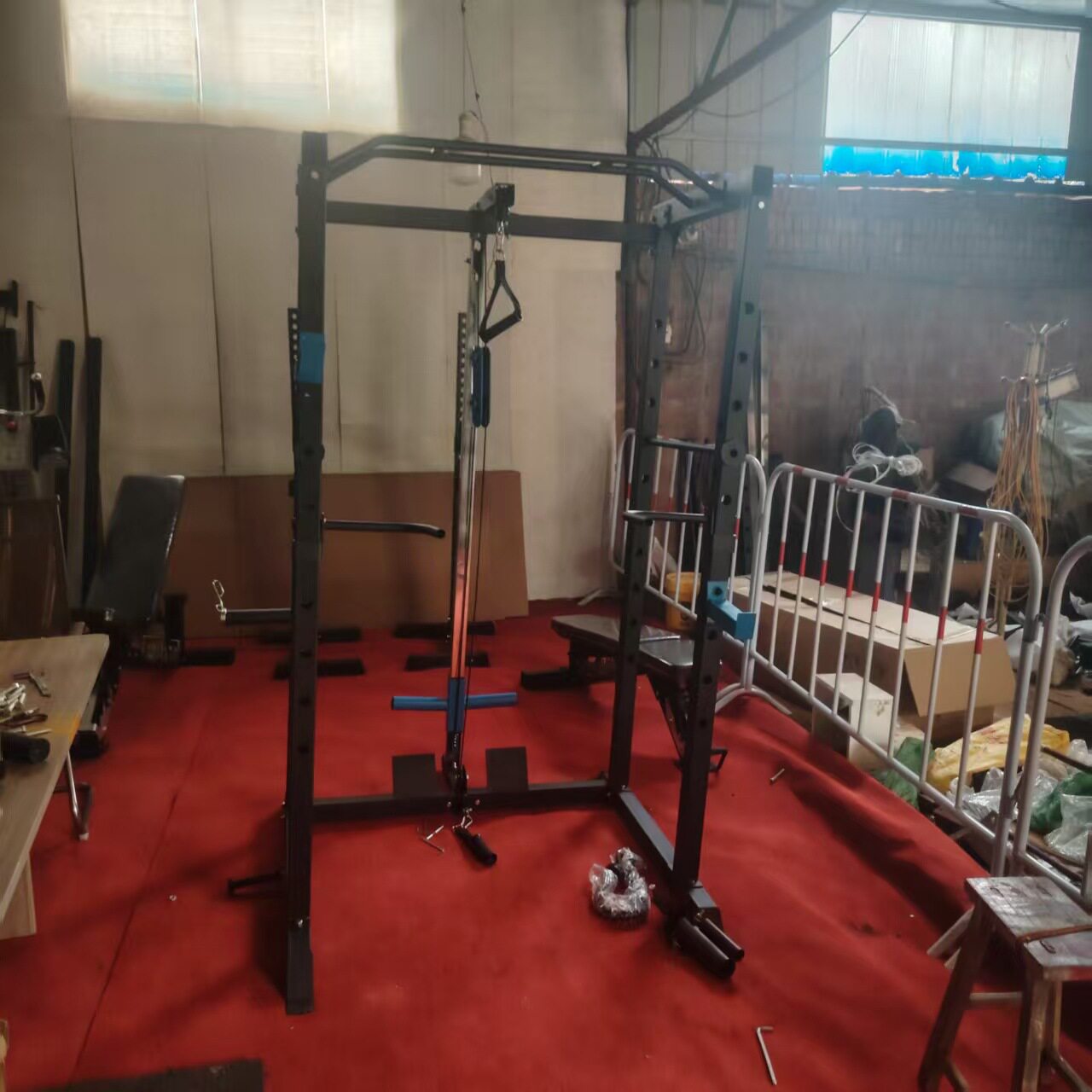 综合训练器龙门架劲拓深蹲架框式飞鸟高称重卧推深蹲架