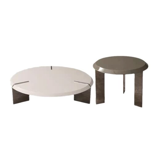 意式极简沙发边柜侧边柜圆形设计师创意边茶几Keel coffee table