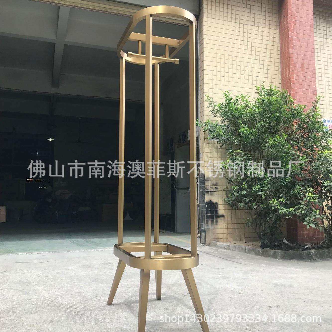 高档服装店货架展示架落地式男女时装店陈列架不锈刚中岛架