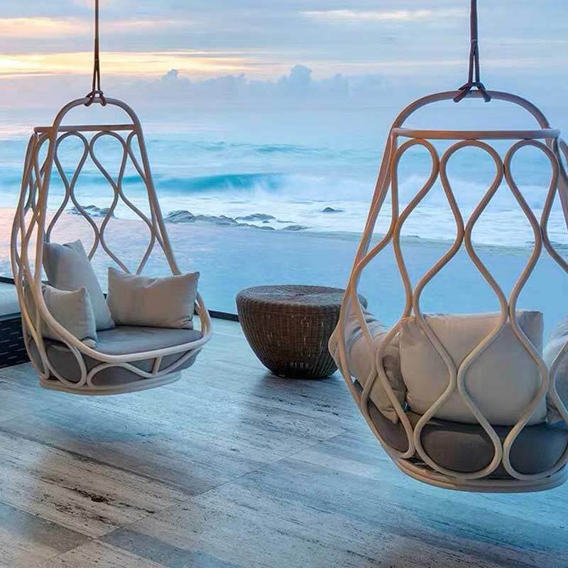 阳台休闲户外秋千庭院花园酒店单人网红吊篮悬挂民宿懒人室内吊椅