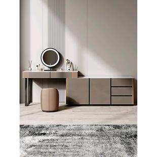 家居化妆台高级感收纳柜轻奢床尾柜斗柜一体梳妆台主卧现代简约