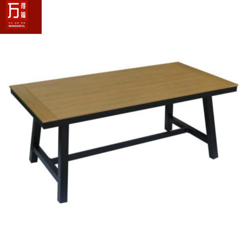 桌椅组合庭院塑木家具美式油印桌椅休闲花园露天别墅现代简约桌椅