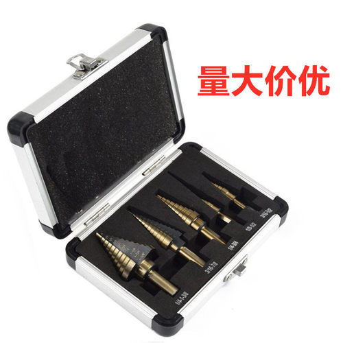 现货供应 5pc高速钢阶梯钻英制薄板打孔多用途宝塔钻打孔工具