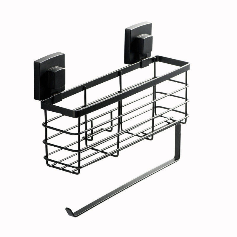 不锈钢冰箱侧壁挂架吸盘厨房置物架调味架纸巾保鲜膜收纳篮