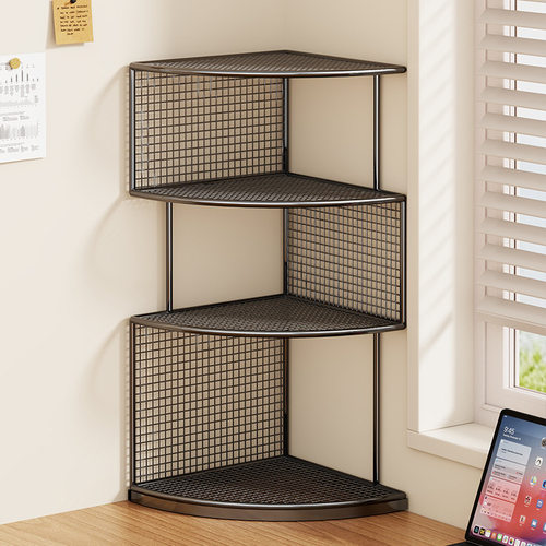 批发桌面转角置物架办公桌工位书桌墙角拐角收纳角柜桌上多层三角