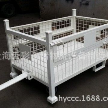 上海武汉汽车零部件周转料架网格箱堆叠筐料架网笼瓶胚笼金属网箱