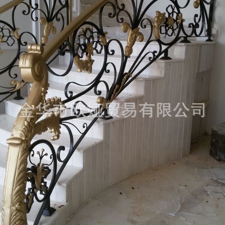 欧式手工锻打铁艺楼梯扶手