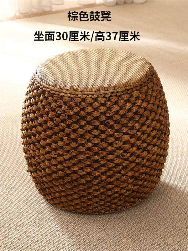 家用客厅藤编圆凳换鞋凳